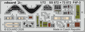 Eduard SS872 F4F-3 PE Parts for cockpit ARMA HOBBY 1/72