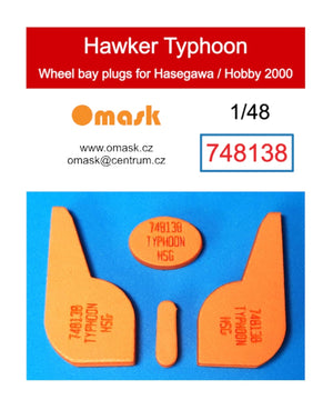 Omask 748138 1/48 Hawker Typhoon Wheel Bay Plugs (for Hasegawa/Hobby 2000) 1/48