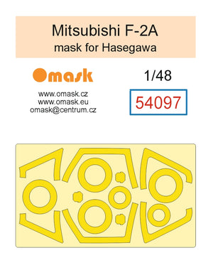 Omask 54097 1/48 Mitsubishi F-2A Mask (for Hasegawa) 1/48