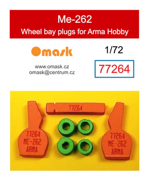 Omask 77264 1/72 Me-262 Wheel Bay Plugs (for Arma Hobby) 1/72
