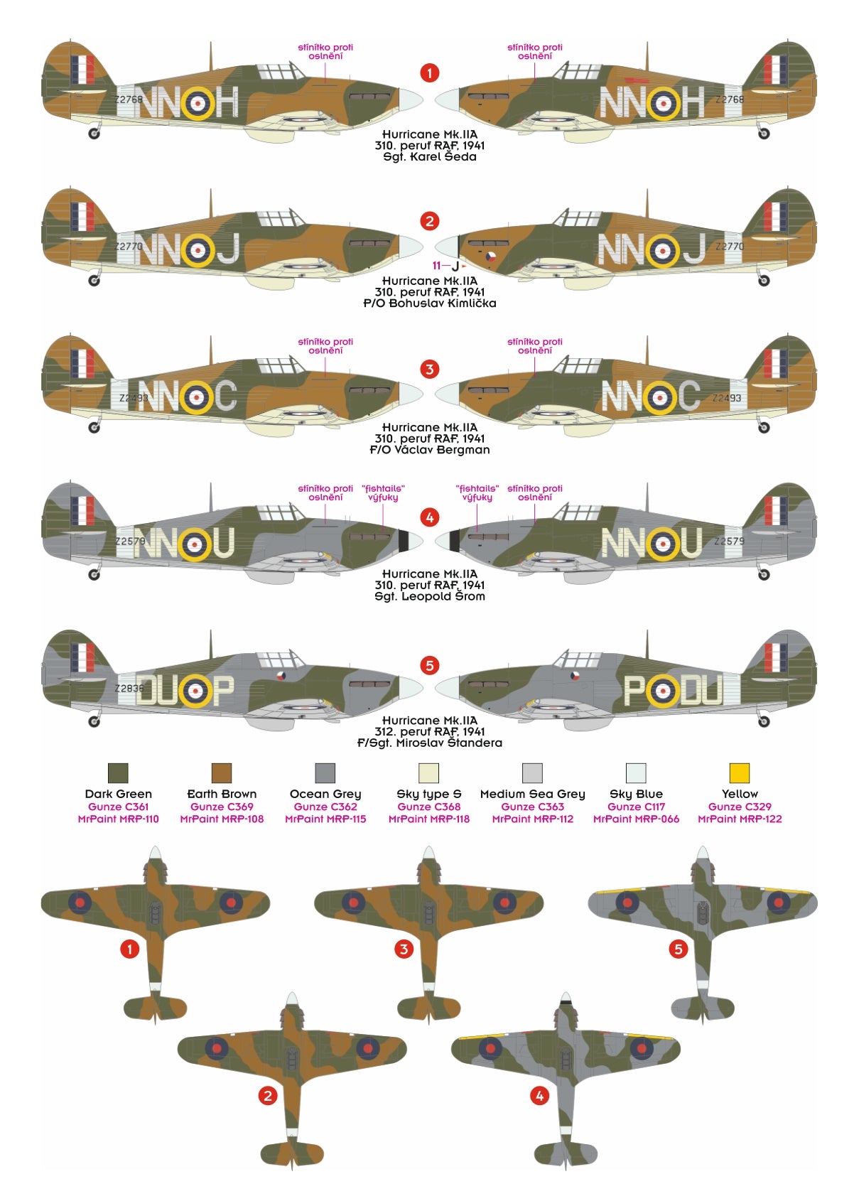 Omask 23050 Hurricane Mk.IIa masks (for 32MN001 MN-Hobby) 1/32 – Bild 2