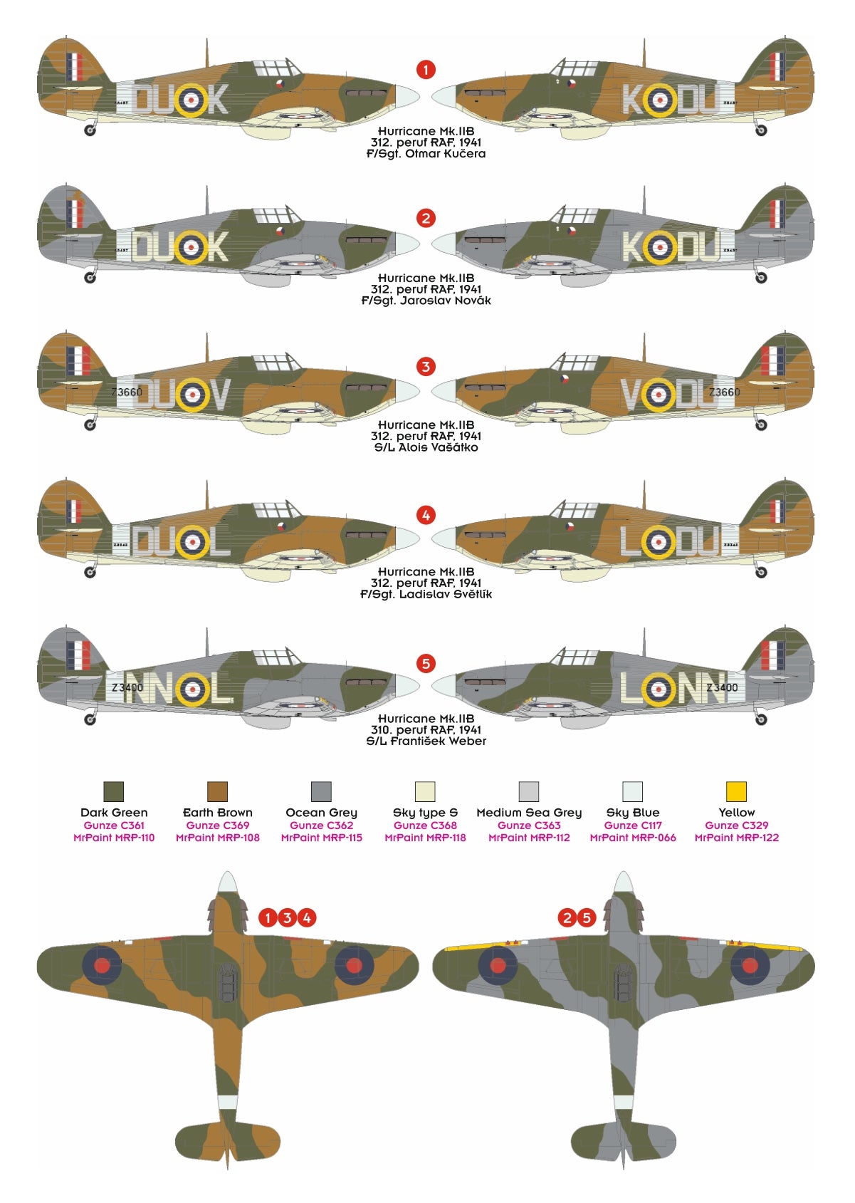 Omask 23051 Hurricane Mk.IIb Masks (for 32MN002) 1/32 – Bild 2