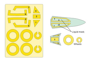 Omask 54094 1/48 Fw 190 D-9 Mask (for Miniart) 1/48 – Bild 2