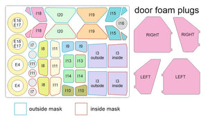 Omask 54101 1/48 DHC-2 Beaver / L-20A / U-6A Double Sided Mask and Door Foam Plugs (for Dora Wings) 1/48 – Bild 4