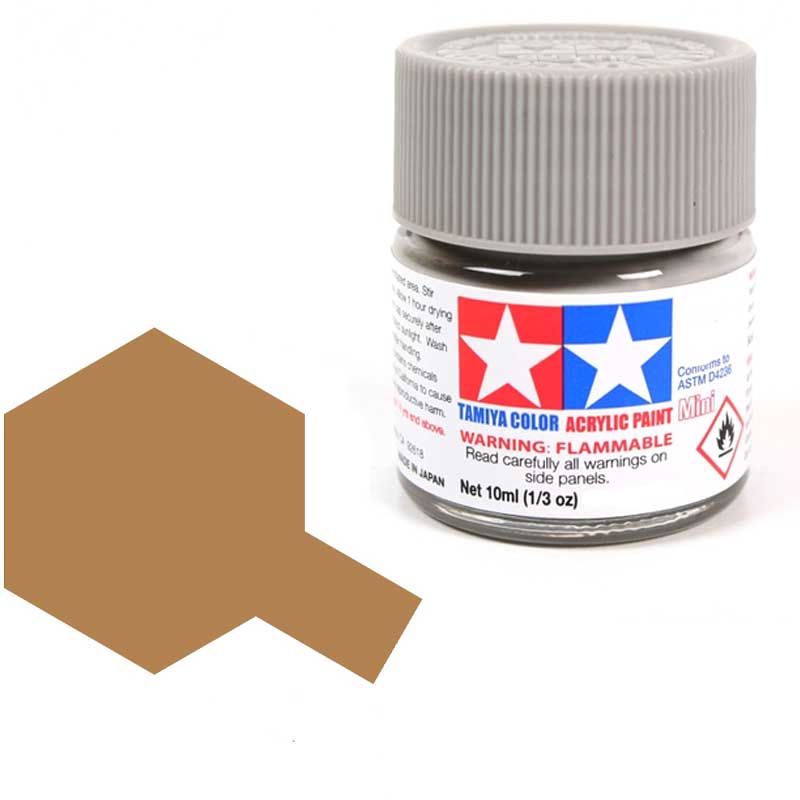 Tamiya 81792 Peinture acrylique Mini XF-92 Jaune-Brun (DAK 1941) 10 ml